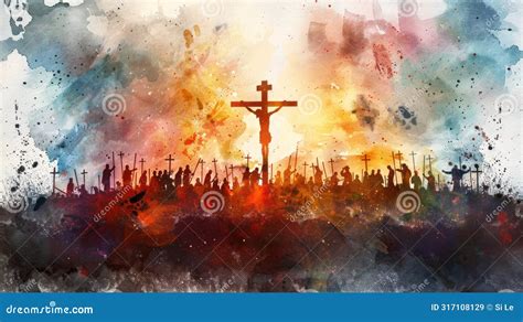  Crucifixion, Uma Explosão de Emoção Religiosa em Pinceladas Douradas!